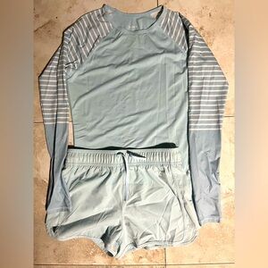 ROXY girls rash guard and shorts